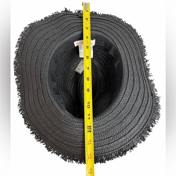 SHIRALEAH Vegan Black Straw Baracoa Beach Hat NWT - Picture 4 of 6